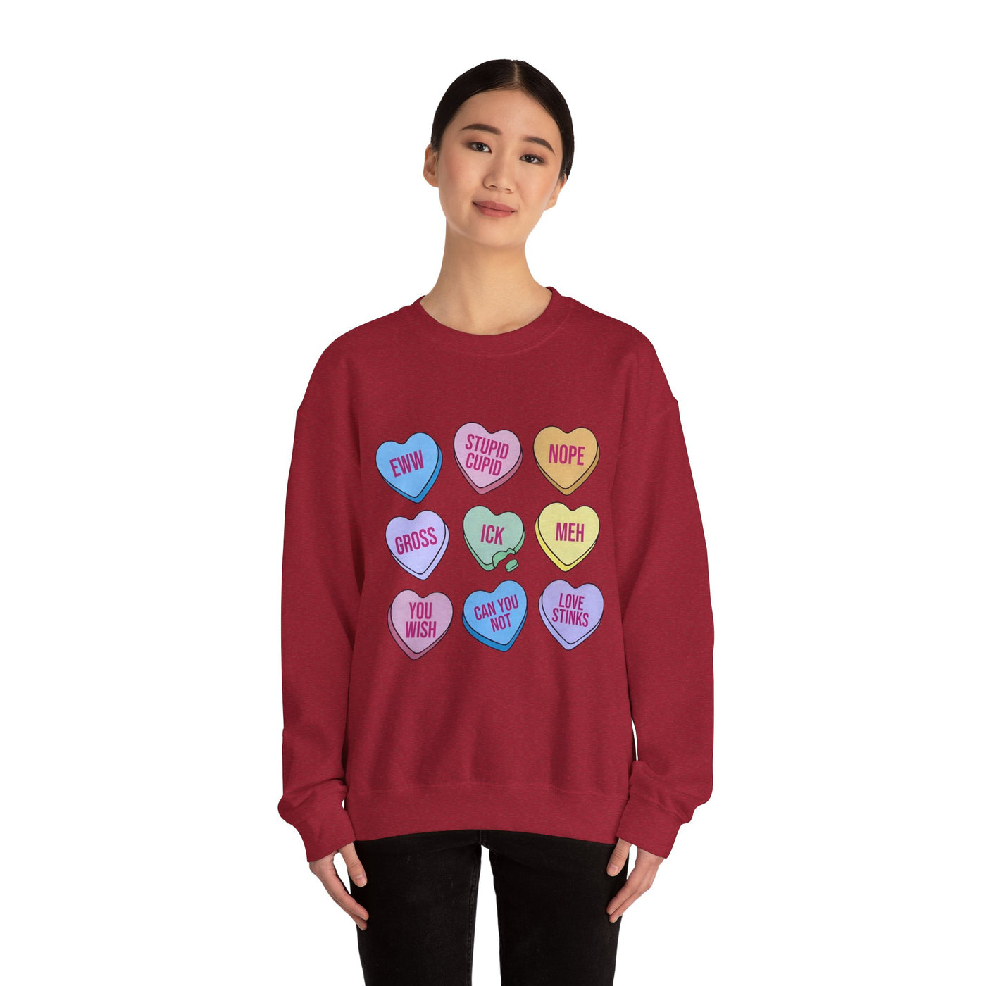 Anti-Valentine Candy Hearts Sweatshirt