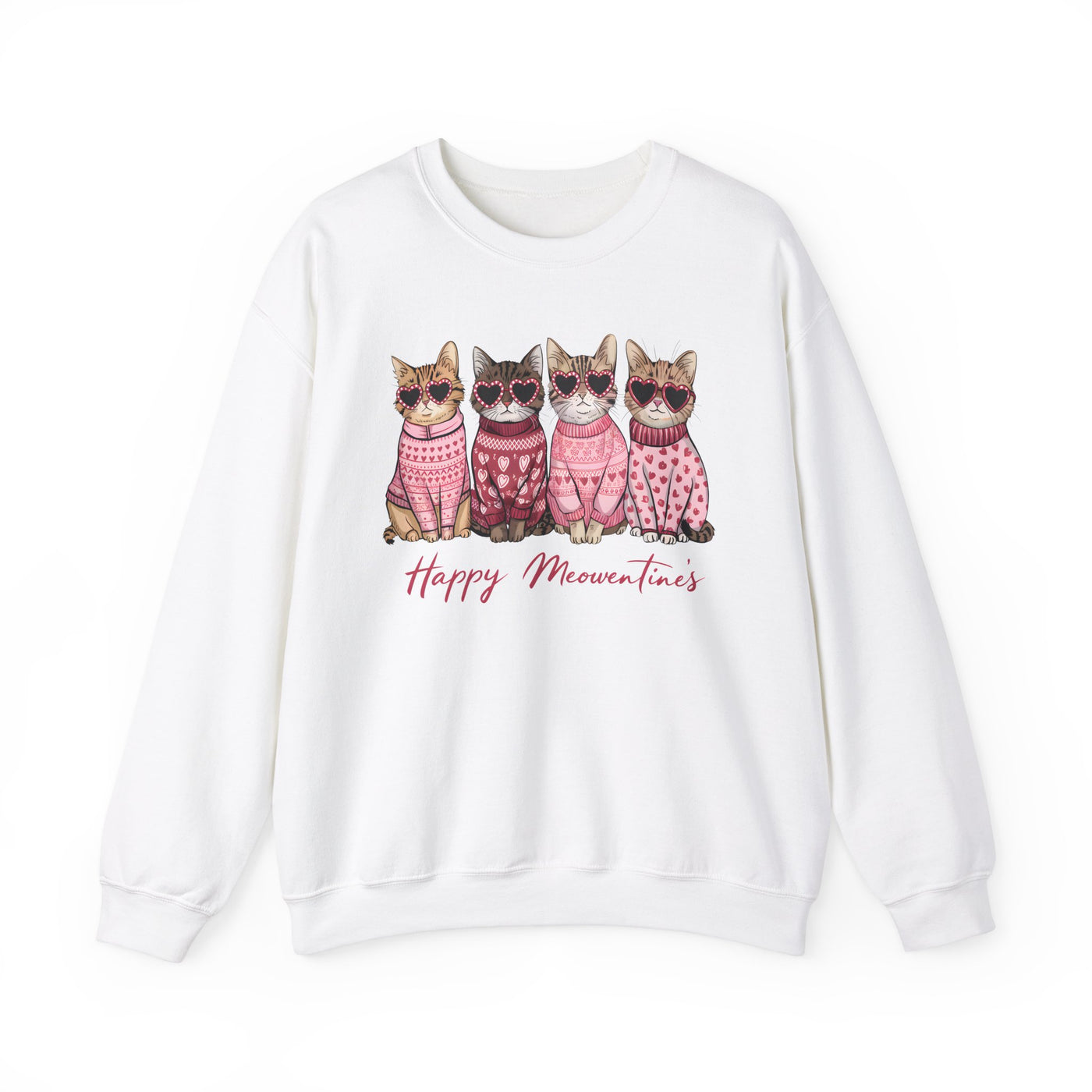 Happy Meowentines! ❤️🐈🐈‍⬛😻 sweatshirt for Valentine's Day  for Cat Lovers