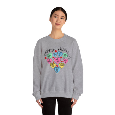 Happy Valentine's Day Heart Crewneck Sweatshirt