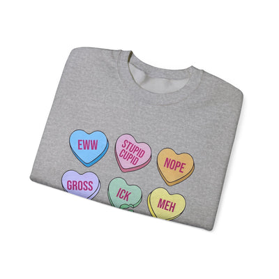 Anti-Valentine Candy Hearts Sweatshirt