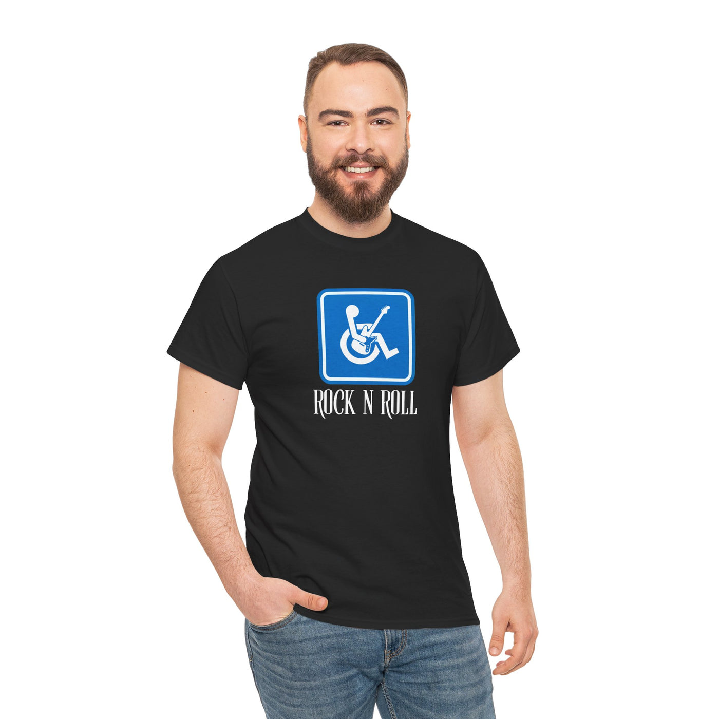 Rock and Roll Handicap Parking Funny Acoustic Guitar Meme Shirt