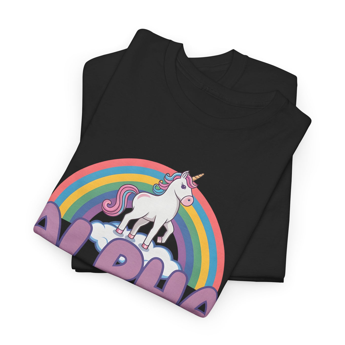 Funny Tee - Funny Alpha Male Unicorn Rainbow T-Shirt