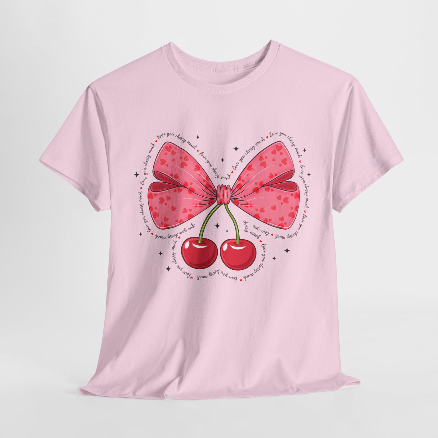 Cute Cherry Bow  Tee - Fun Graphic T-Shirt for Summer