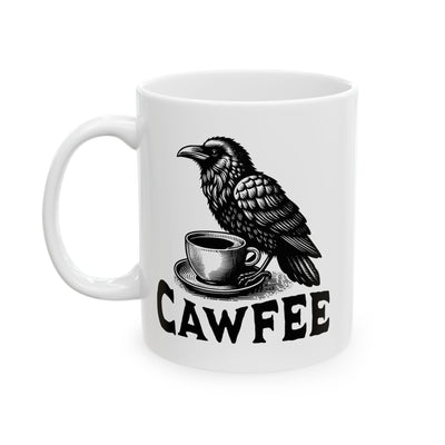 Cawfee Mug Funny Bird Crow Coffee Cup - Perfect for Coffee Lovers