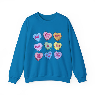 Anti-Valentine Candy Hearts Sweatshirt