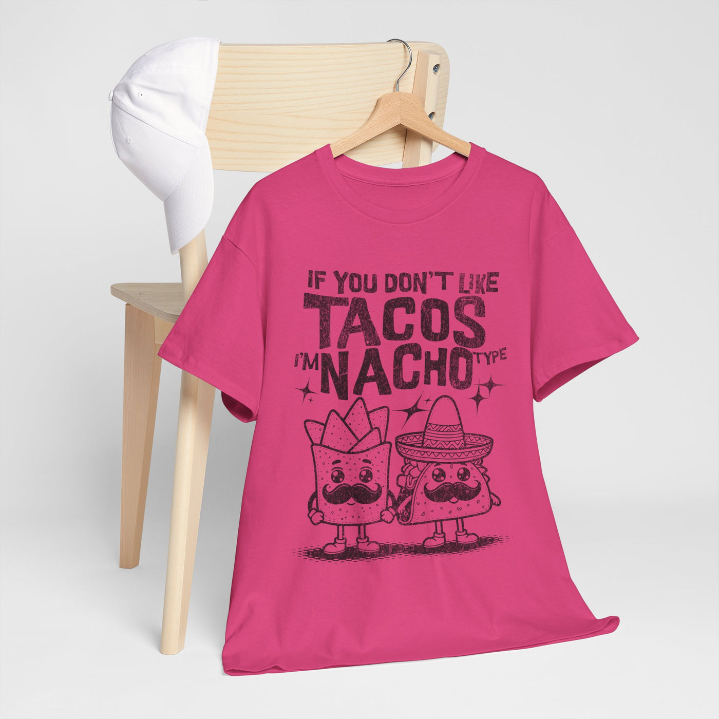 Funny Taco and Nacho Unisex Heavy Cotton Tee - Perfect for Food Lovers!