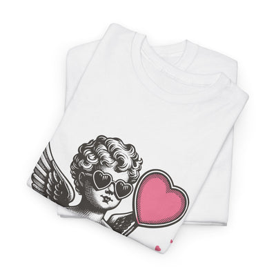 Too Cool for Cupid Unisex Heavy Cotton Tee - Fun Valentine's Day Graphic Shirt