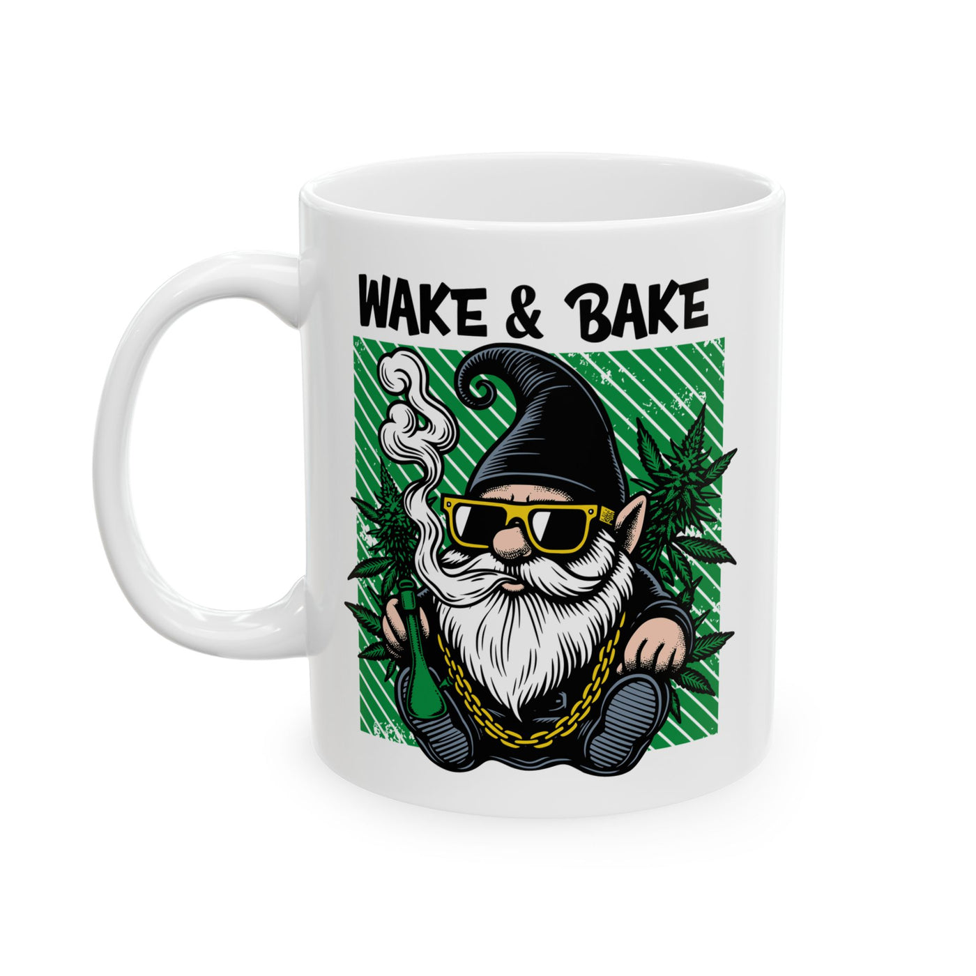 Wake & Bake Gnome Mug – Funny Weed Lover Coffee CuP