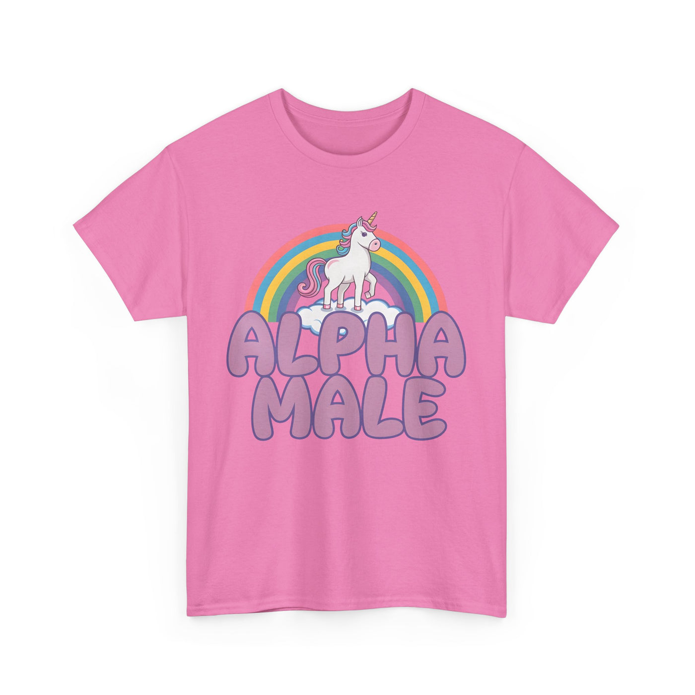 Funny Tee - Funny Alpha Male Unicorn Rainbow T-Shirt
