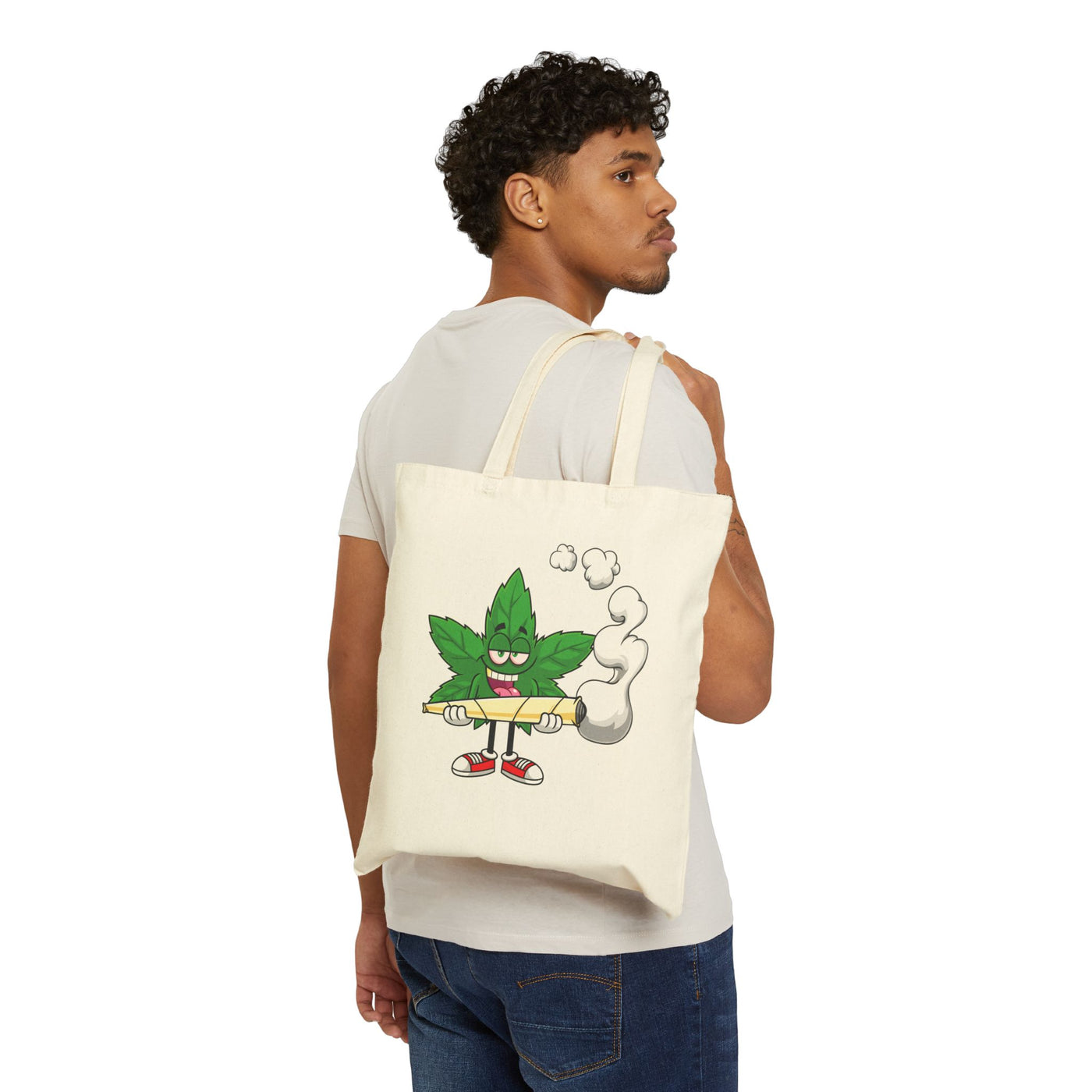 Funny Cannabis Leaf Tote Bag -  Canvas Shopper