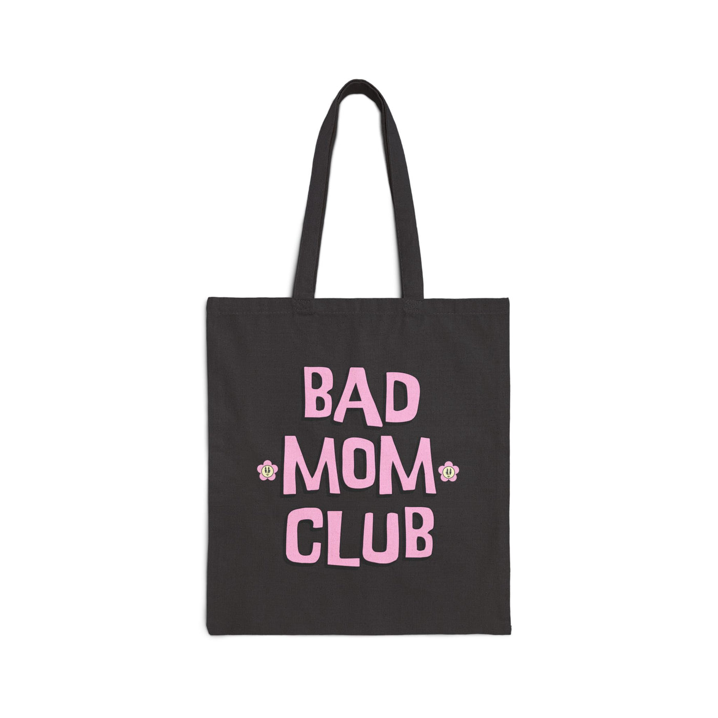 Bad Mom Club Cotton Canvas Tote Bag - Stylish & Fun Bag for Moms