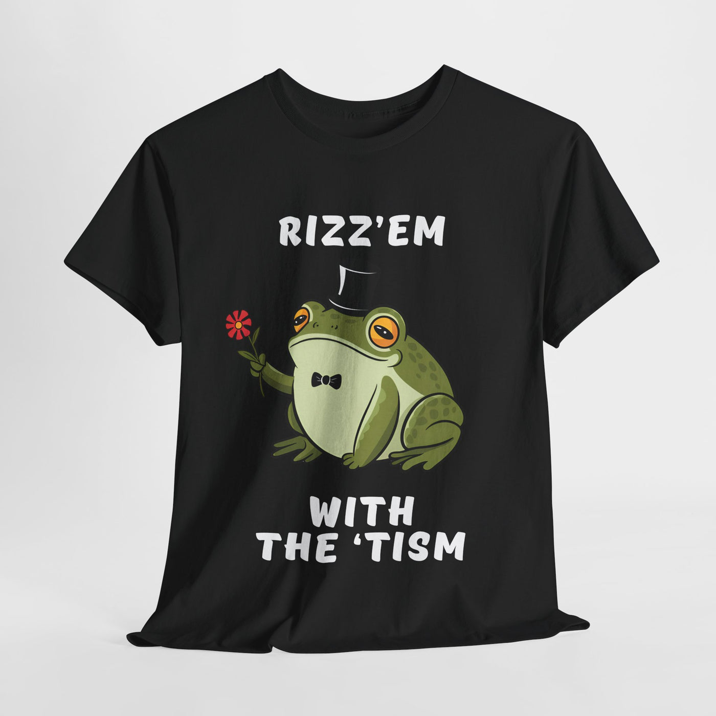 Rizz 'Em with the Tism Funny Frog - Fun Frog Graphic Shirt