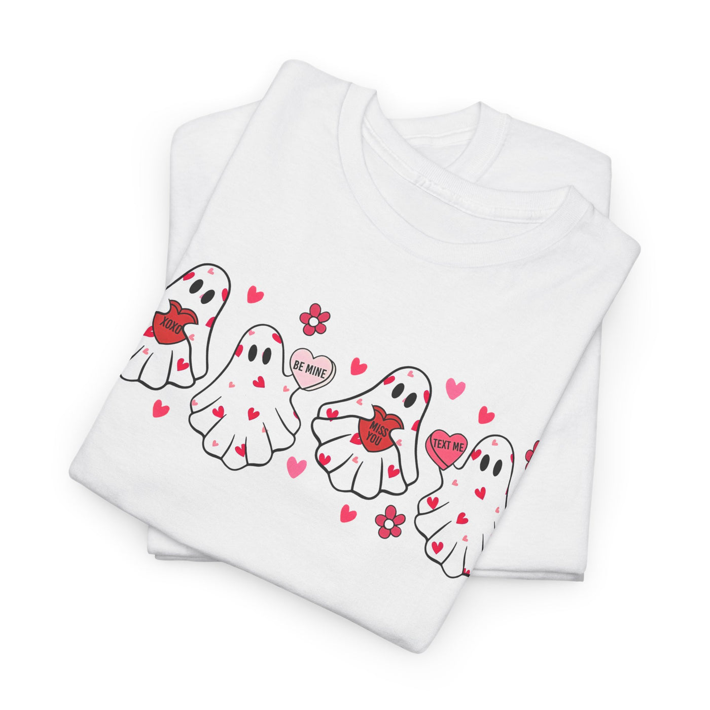 Cute Ghosts  Tee - Perfect for Valentine & Casual Wear