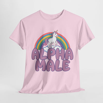 Funny Tee - Funny Alpha Male Unicorn Rainbow T-Shirt