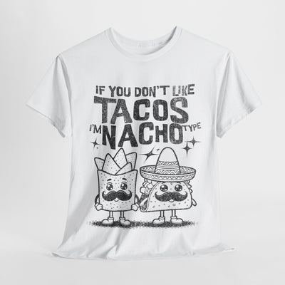 Funny Taco and Nacho Unisex Heavy Cotton Tee - Perfect for Food Lovers!