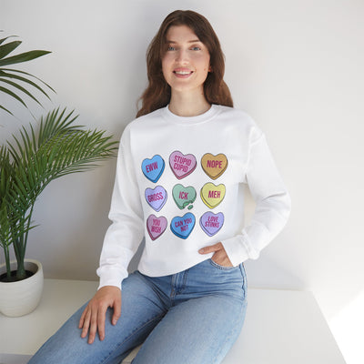 Anti-Valentine Candy Hearts Sweatshirt