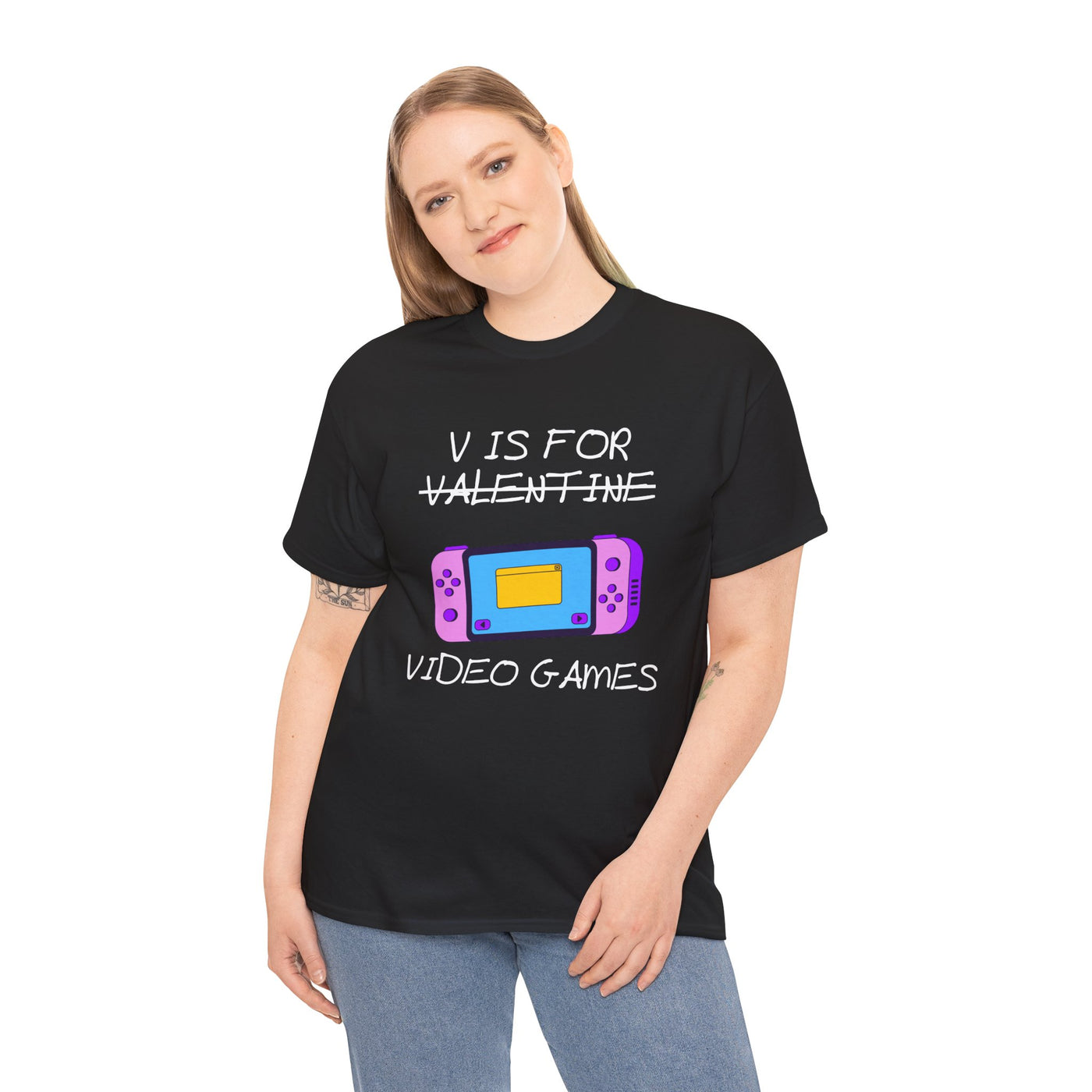 'V is for Video Games' Valentine's Gamer Shirt