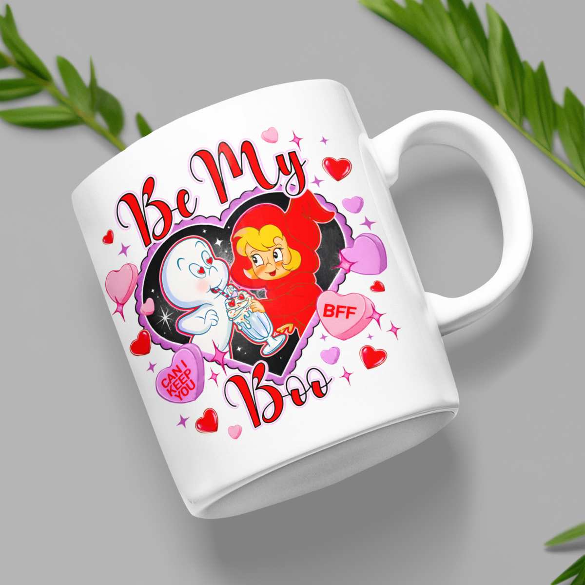 Be My BFF Ghost Gaspar Pearl Mug – Valentine’s Day Gift