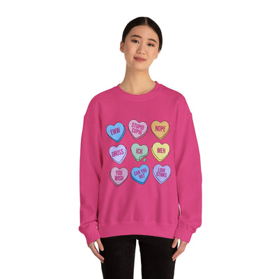 Anti-Valentine Candy Hearts Sweatshirt