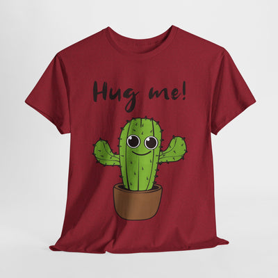 Hug Me Cactus Tee - Funny - Cute Plant Design Shirt