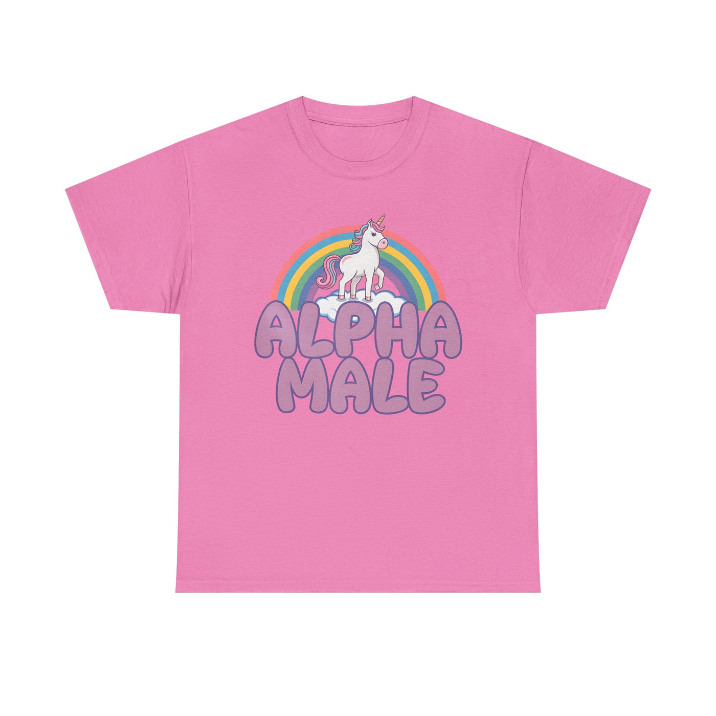 Funny Tee - Funny Alpha Male Unicorn Rainbow T-Shirt