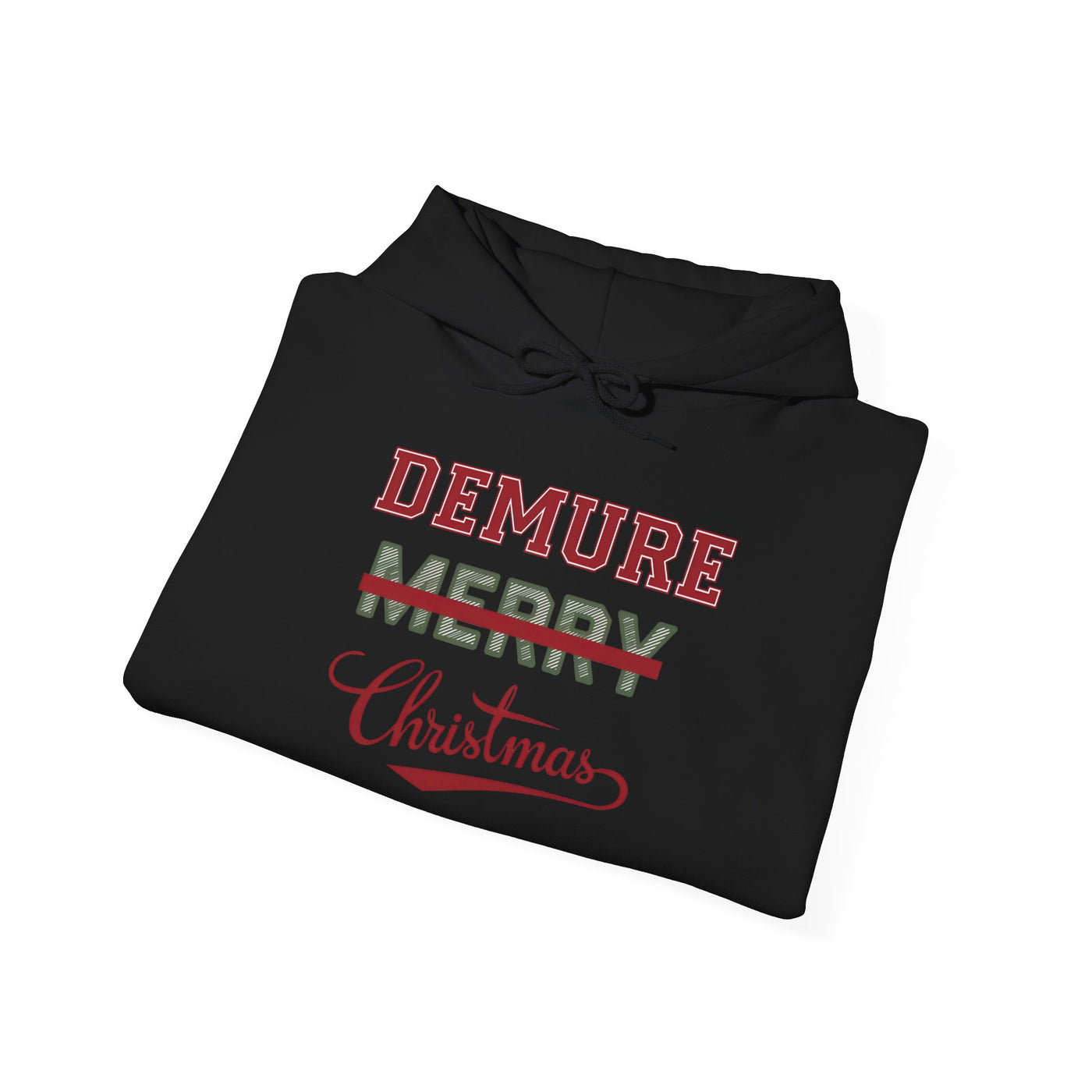 Merry Christmas Hoodie - with Demure Design