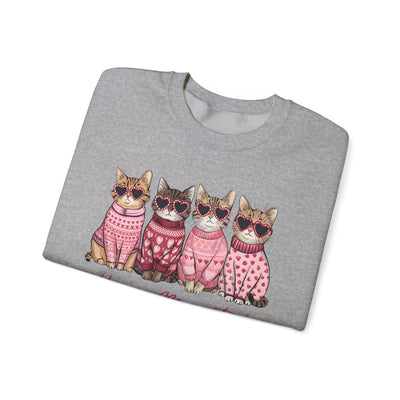 Happy Meowentines! ❤️🐈🐈‍⬛😻 sweatshirt for Valentine's Day  for Cat Lovers