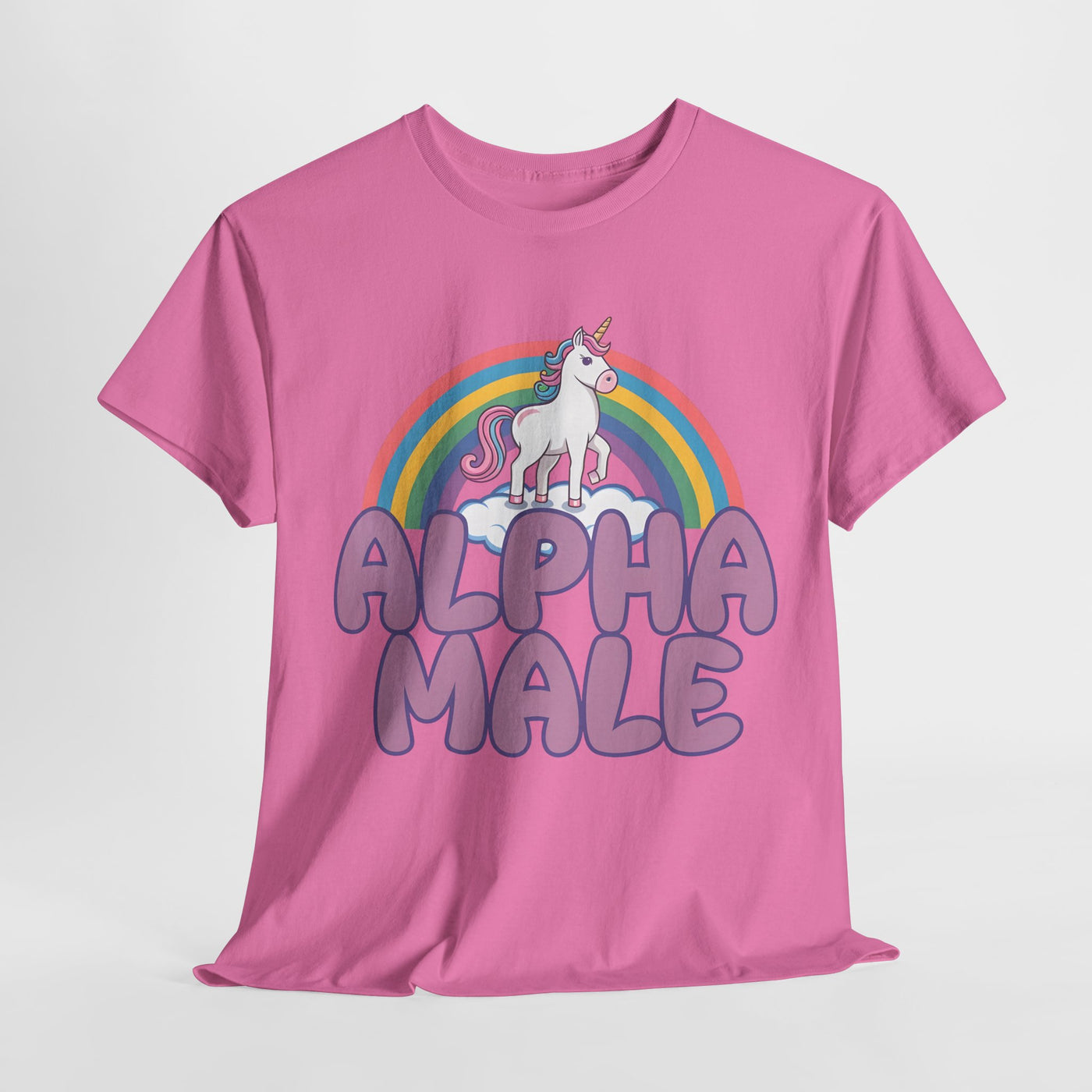 Funny Tee - Funny Alpha Male Unicorn Rainbow T-Shirt