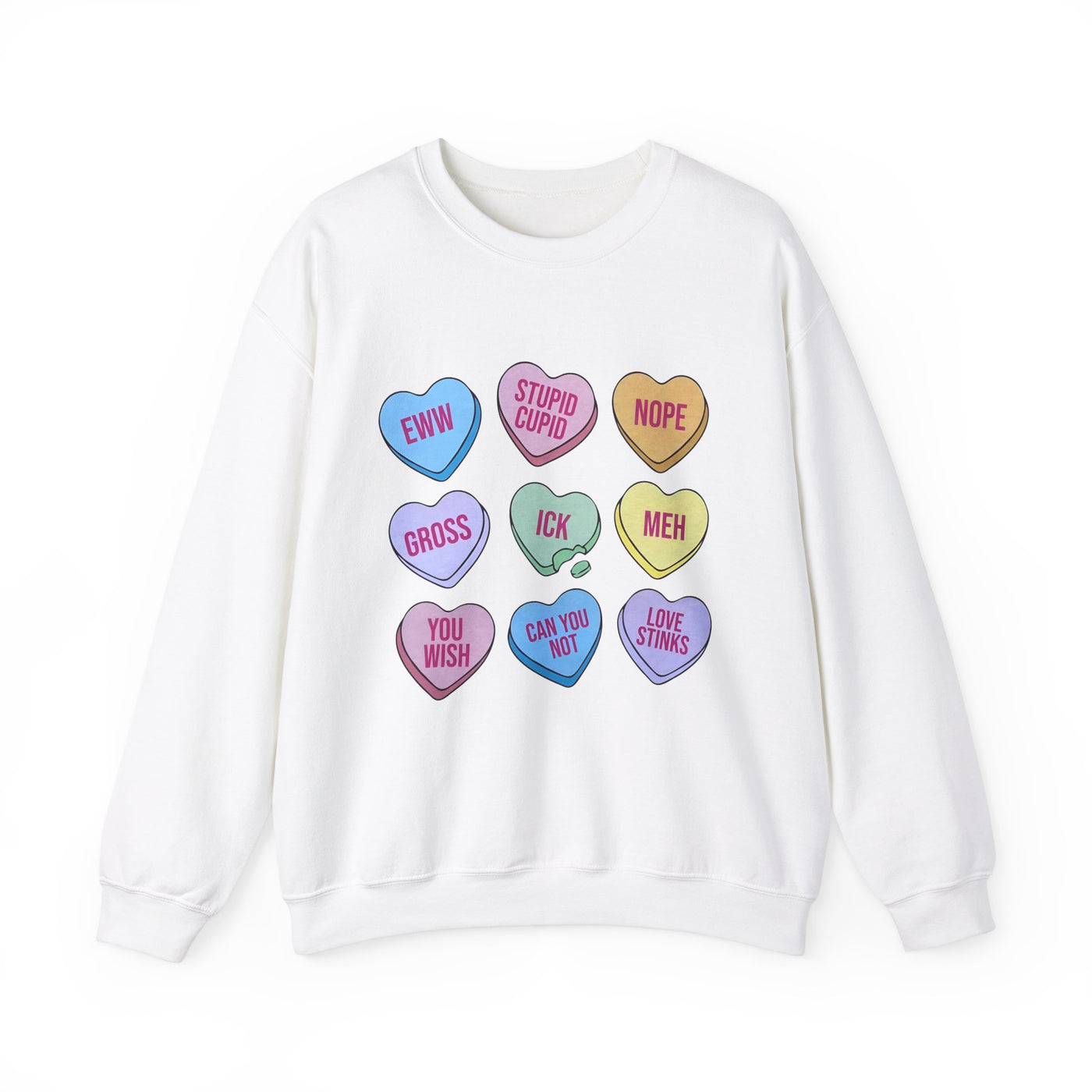 Anti-Valentine Candy Hearts Sweatshirt