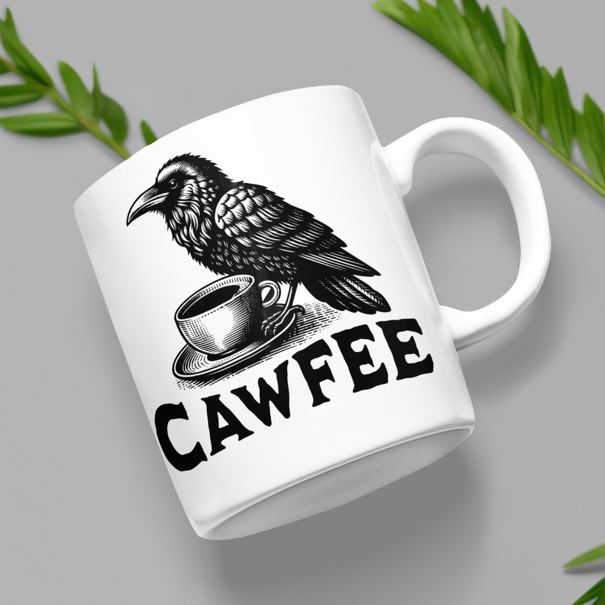 Cawfee Mug Funny Bird Crow Coffee Cup - Perfect for Coffee Lovers