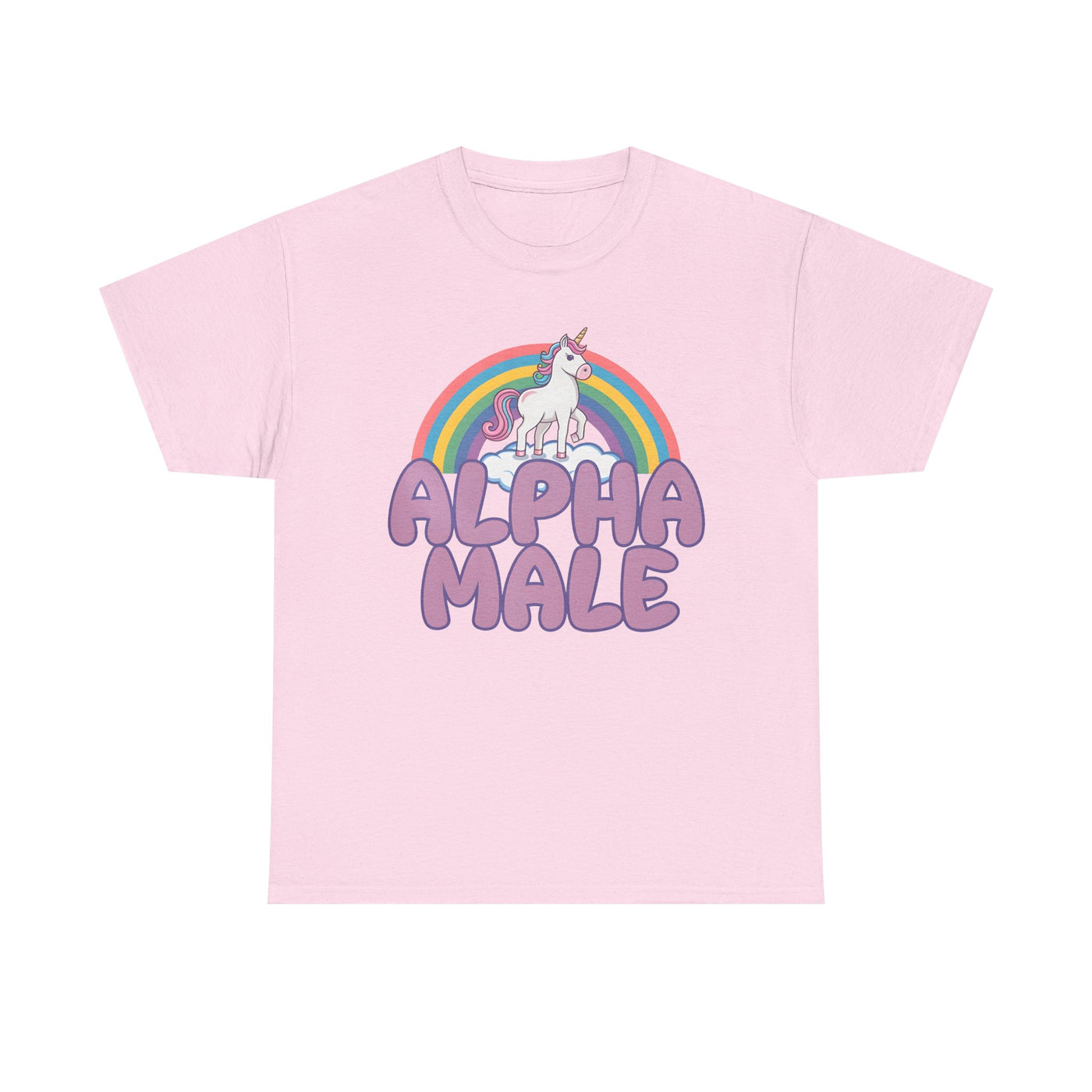Funny Tee - Funny Alpha Male Unicorn Rainbow T-Shirt
