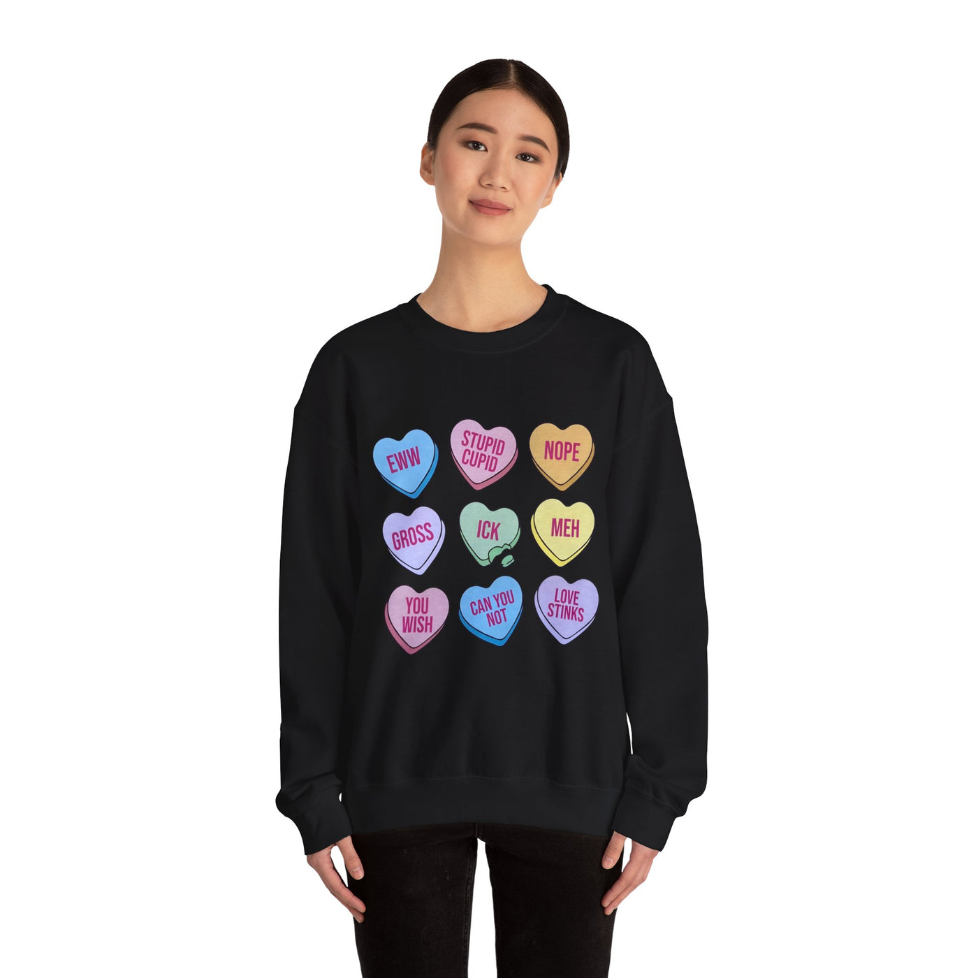 Anti-Valentine Candy Hearts Sweatshirt