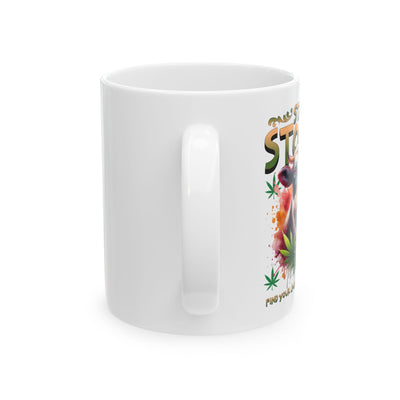 Chill Vibes Stoned Cow Mug | 11oz & 15oz | Perfect for Coffee & Tea Lovers