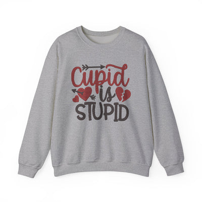 Funny Cupid is Stupid Crewneck Sweatshirt for Valentine's Day