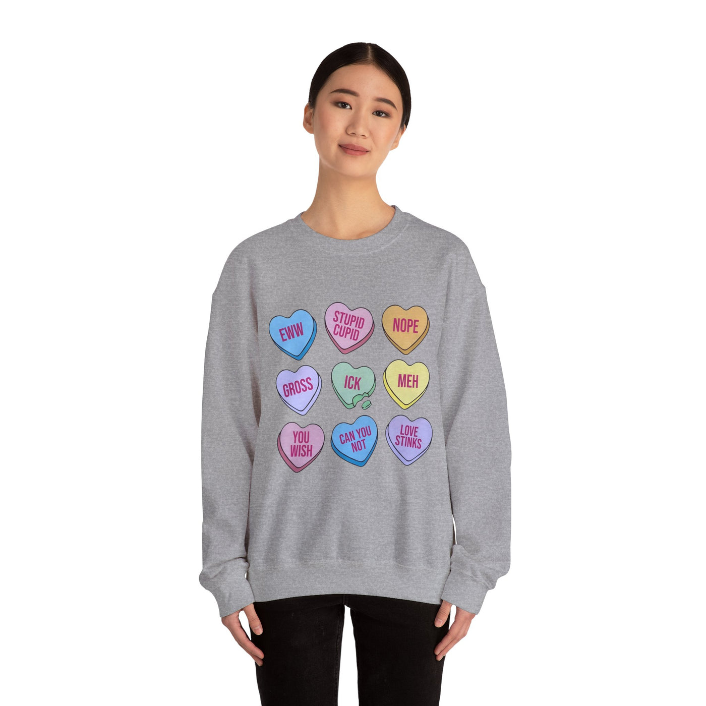 Anti-Valentine Candy Hearts Sweatshirt