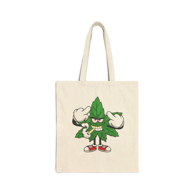 Cool Cannabis Leaf Cotton Canvas Tote Bag - Eco-Friendly & Stylish