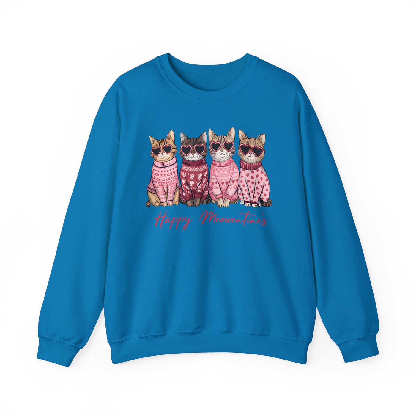 Happy Meowentines! ❤️🐈🐈‍⬛😻 sweatshirt for Valentine's Day  for Cat Lovers