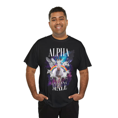 Alpha Male Unicorn Graphic Tee - Fun Shirt