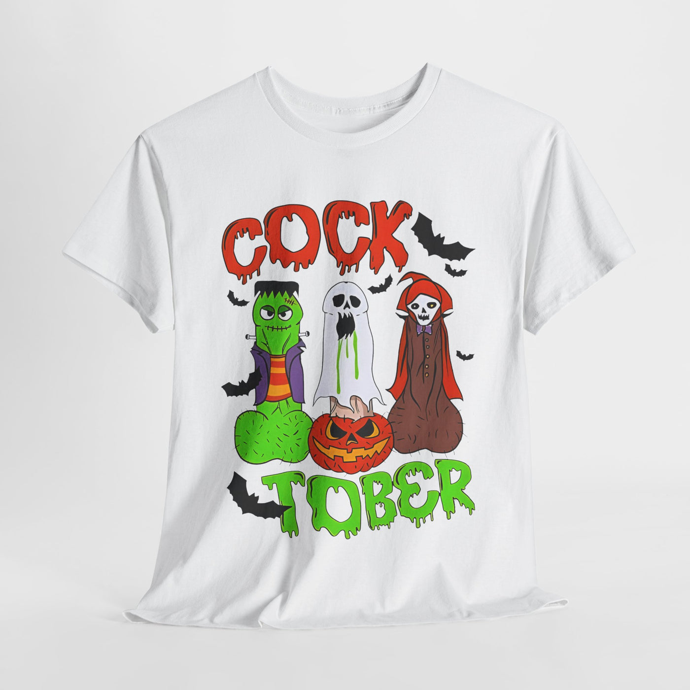 Halloween Themed  Spooky Season Humor Tee - 'Cocktober' Design