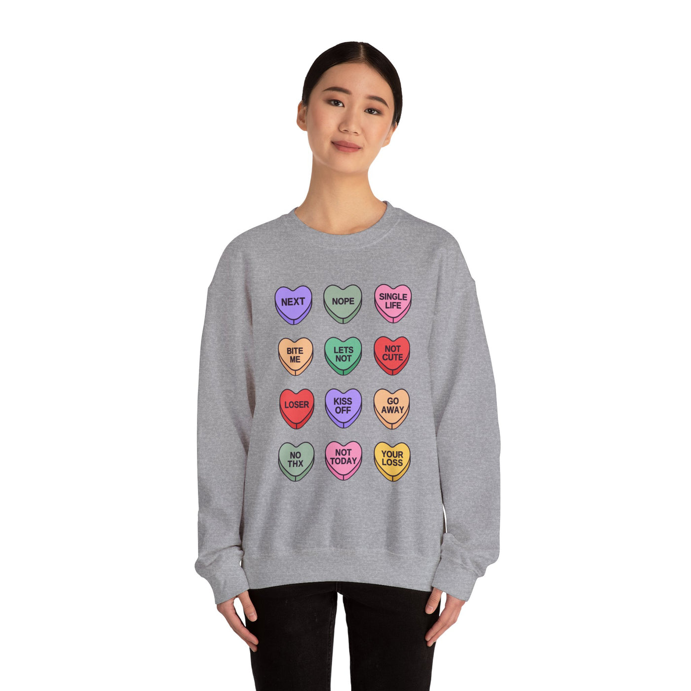 Sarcastic Candy Hearts, Funny Anti Valentines Day Shirt, Sarcasm Conversation Hearts, Anti Love Tee, Snarky Candy Hearts, Valentines Candy