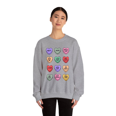 Sarcastic Candy Hearts, Funny Anti Valentines Day Shirt, Sarcasm Conversation Hearts, Anti Love Tee, Snarky Candy Hearts, Valentines Candy