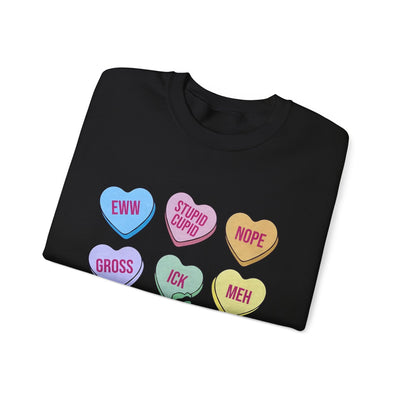 Anti-Valentine Candy Hearts Sweatshirt