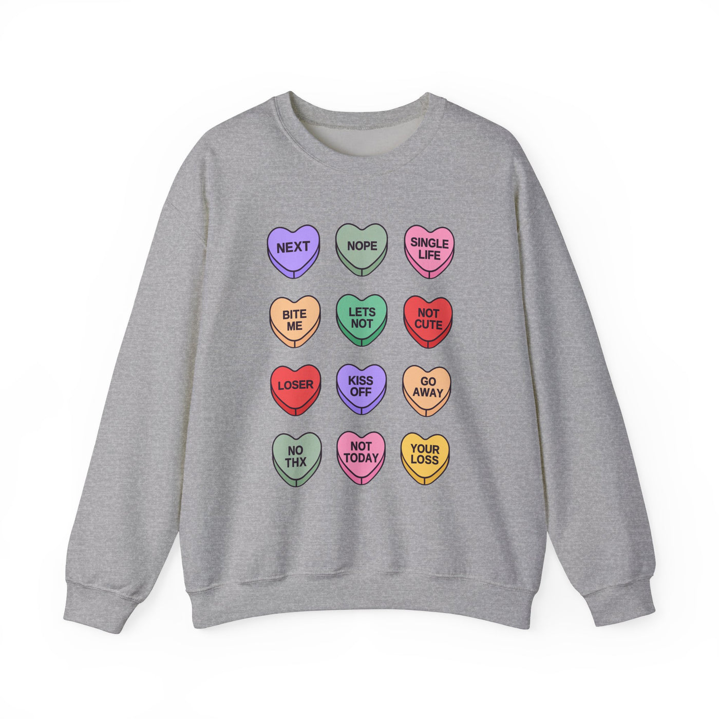 Sarcastic Candy Hearts, Funny Anti Valentines Day Shirt, Sarcasm Conversation Hearts, Anti Love Tee, Snarky Candy Hearts, Valentines Candy