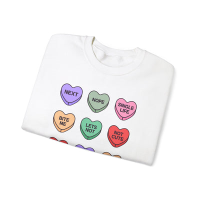 Sarcastic Candy Hearts, Funny Anti Valentines Day Shirt, Sarcasm Conversation Hearts, Anti Love Tee, Snarky Candy Hearts, Valentines Candy