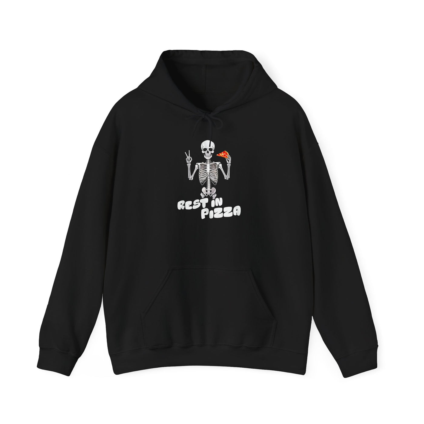 Rest in Pizza Skeleton Hoodie - Hoodie Pizza Halloween