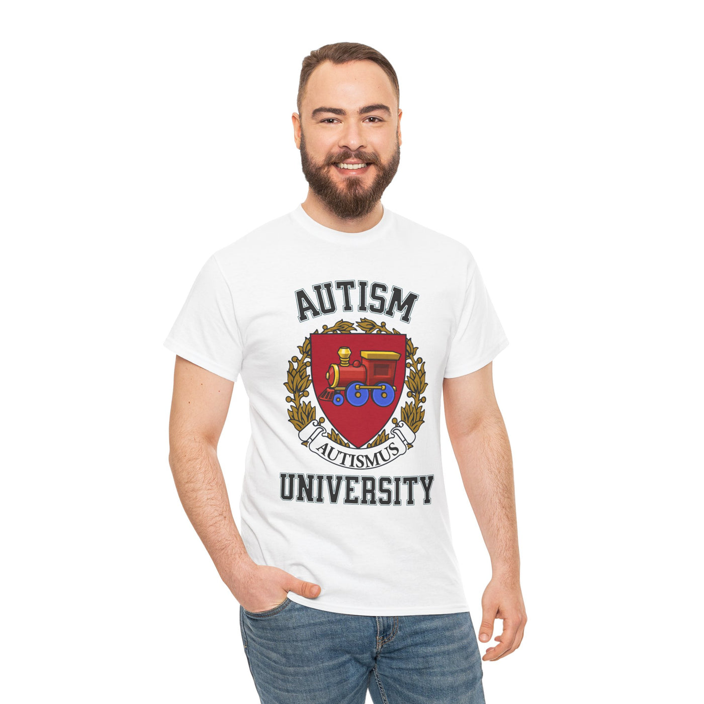 Funny Tee - Autism University Crest Design