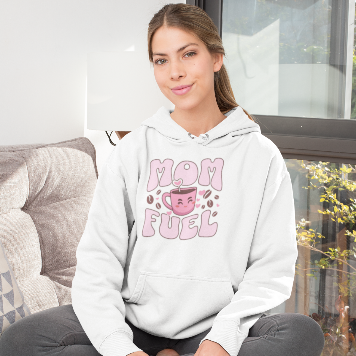 Mom Fuel  Hoodie - Cozy Sweatshirt for Moms