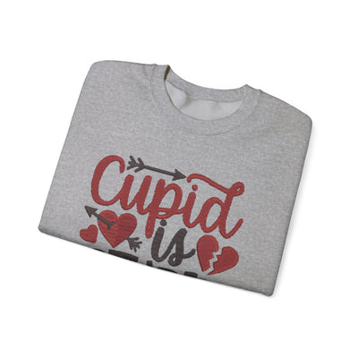 Funny Cupid is Stupid Crewneck Sweatshirt for Valentine's Day