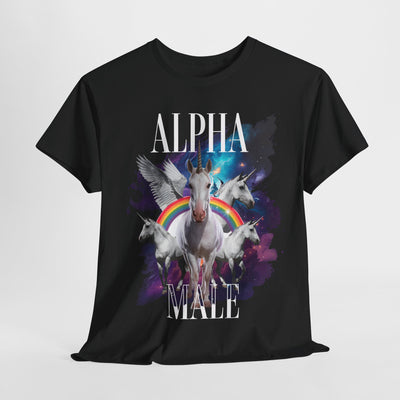 Alpha Male Unicorn Graphic Tee - Fun Shirt