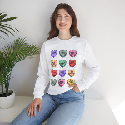 Sarcastic Candy Hearts, Funny Anti Valentines Day Shirt, Sarcasm Conversation Hearts, Anti Love Tee, Snarky Candy Hearts, Valentines Candy